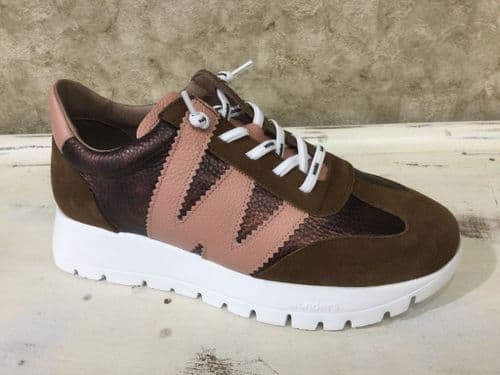 Wonders A-2476 Tan & Pink Mix Trainer