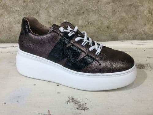 Wonders A-2660 Black & Pewter Mix Trainer