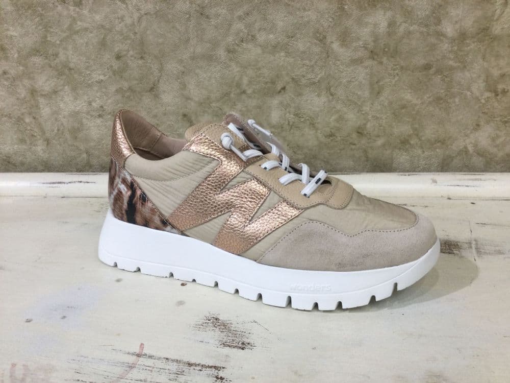 Wonders A24100 Beige & Skin Slip On Trainer