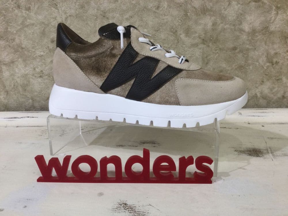 Wonders A2411 Taupe Mix Trainer