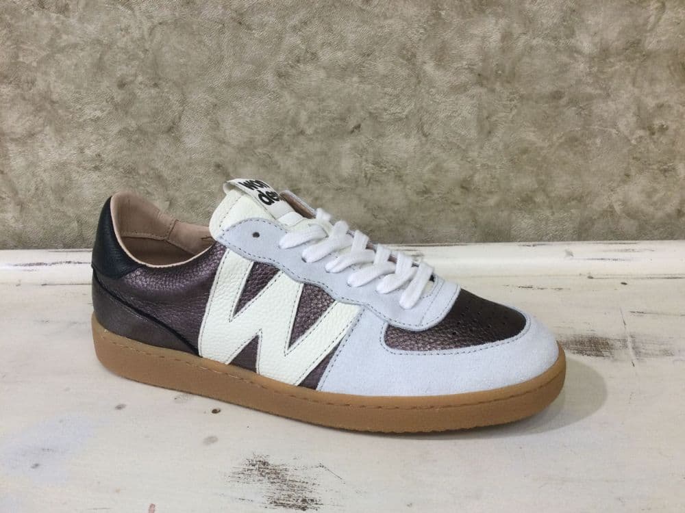Wonders AP-2002 Grey/Bronze/Black Mix Gum Sole Trainer
