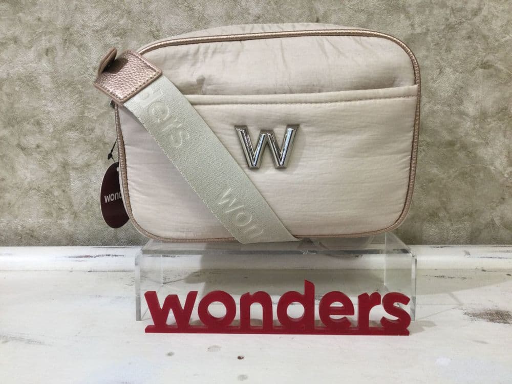 Wonders Handbag WB52002 Beige/Gold Camera Bag