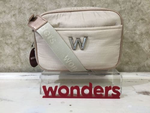 Wonders Handbag WB52002 Beige/Gold Camera Bag