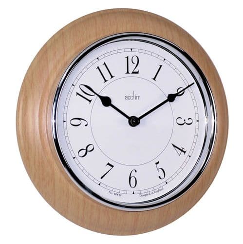 Acctim Newton Wall Clock LIGHT Wood