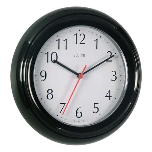 Acctim Wycombe Wall Clock BLACK