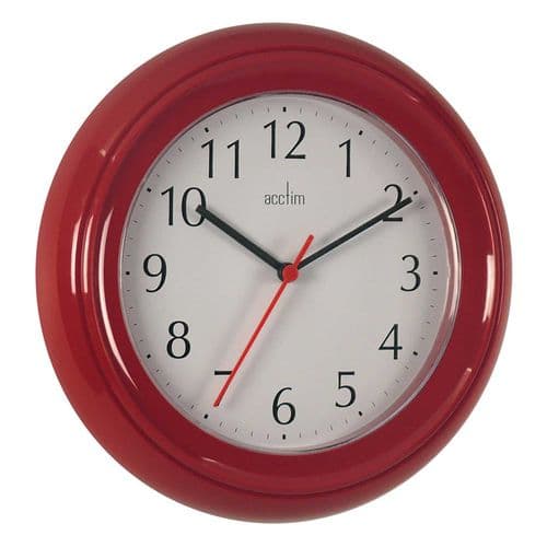 Acctim Wycombe Wall Clock RED