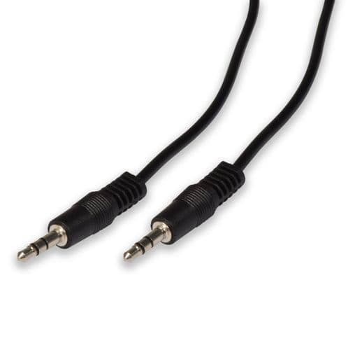 AV:Link 1.2m 3.5mm Stereo Jack Plug to 3.5mm Stereo Jack Plug Lead BLACK (AUX)