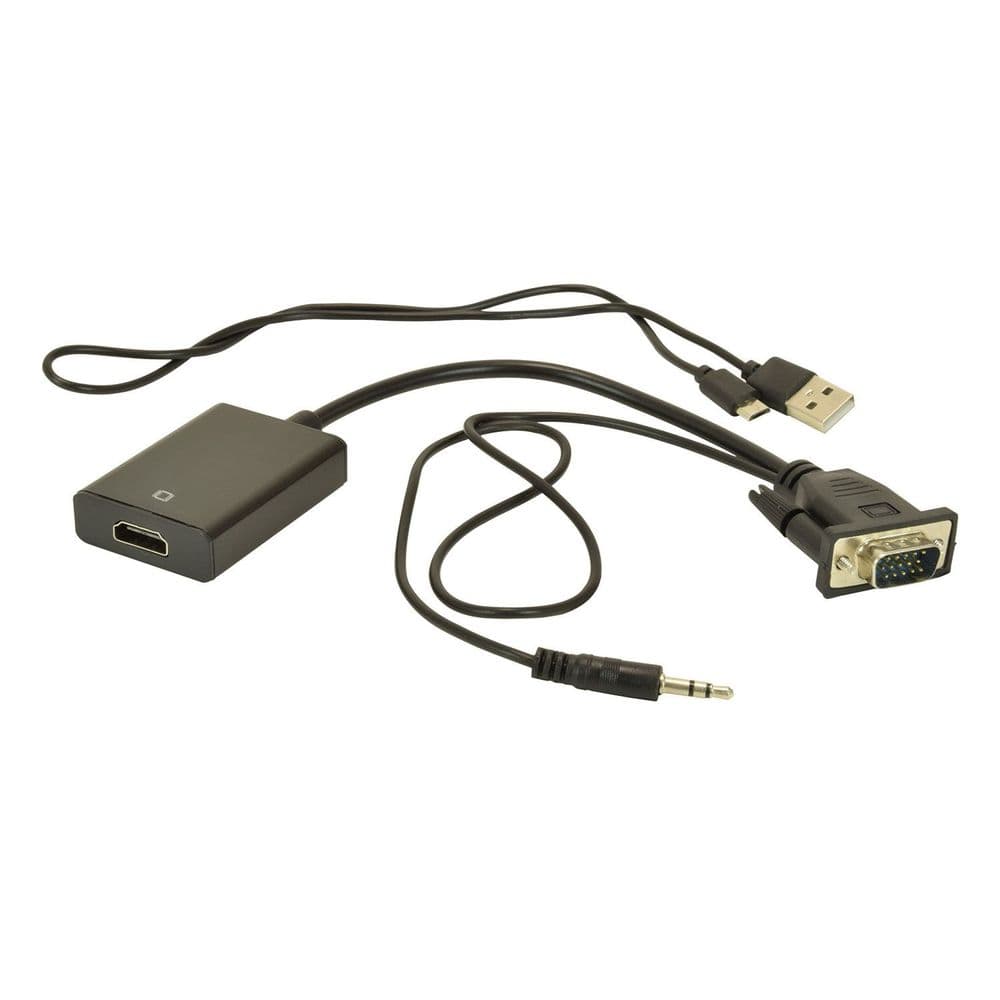 45 Pin Visual Adapter AV Link HDMI Socket to VGA Plug Adaptor