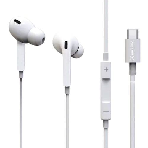 AV: Link USB-C In-Ear Stereo Earphones WHITE