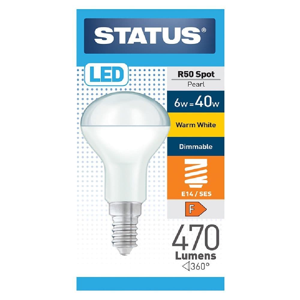 DIMMABLE Status 6W 40W SES R50 Spot Opal Warm White LED Light Bulb