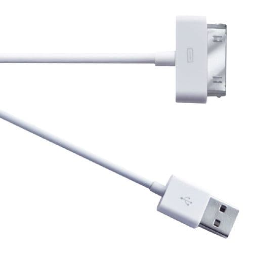 Electrovision 0.95m USB-A plug  to 30-Pin iPod / iPad Lead White