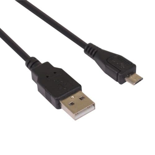 Electrovision 1m USB-A Plug to USB Micro B Plug Lead BLACK