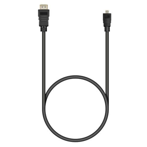 Electrovision 2 Metre HDMI Plug to HDMI Micro Plug Lead BLACK