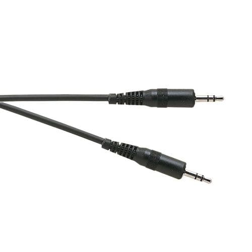 Electrovision 5m 3.5mm Stereo Jack Plug to 3.5mm Stereo Jack Plug Lead (AUX) BLACK