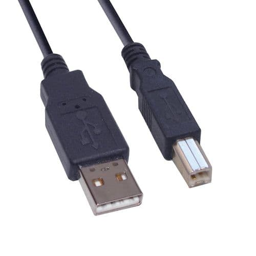 Electrovision USB-A Plug to USB-B Plug Lead BLACK