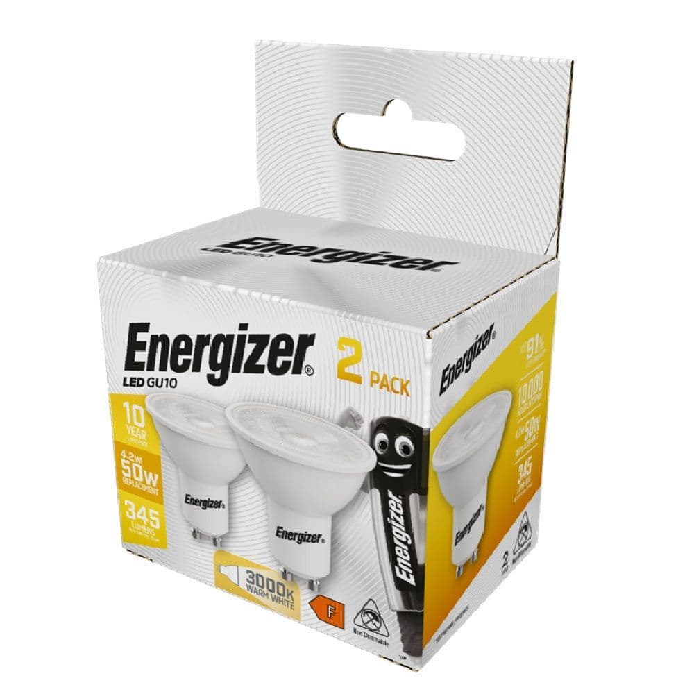 Energizer GU10 4,2 W 50 W lampadine LED di ricambio (confezione da 4 luci non dimmerabili