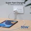 Masterplug USB-A and USB-C Fast Charger Plug