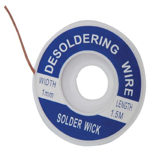 Mercury 1.5m x 1mm Copper Desolder Braid