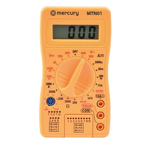 Mercury Digital Network Multimeter (inc Battery)