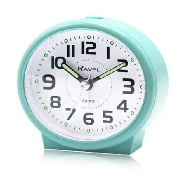 Ravel Pastel Analogue Alarm Clock GREEN