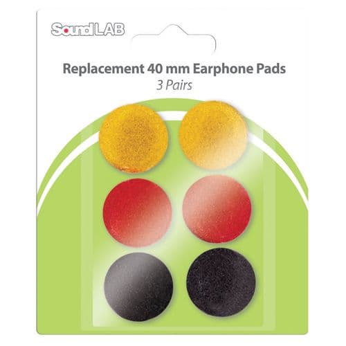 SoundLAB 3 Pairs Replacement 40mm Headphone Pads