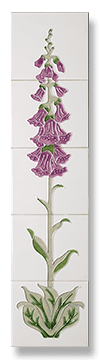 Foxglove Fireplace Tile Set - Lilac