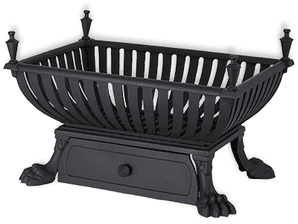 Lions Black Cast Iron Fire Basket