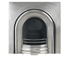 Plain Arched Cast-iron Fireplace Insert Full Polish