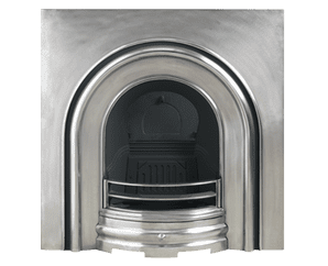Plain Arched Cast-iron Fireplace Insert Full Polish