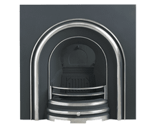Plain Arched Cast-iron Fireplace Insert Polished