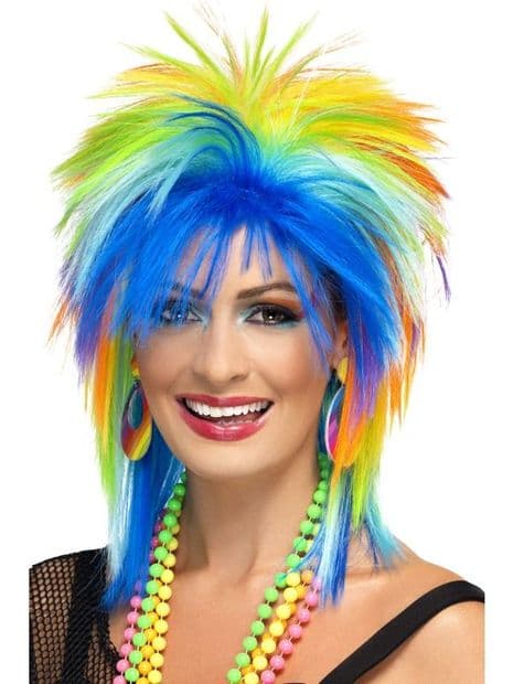 80's Rainbow Punk Wig