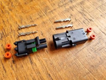 Wiring Plug Connector Double Black