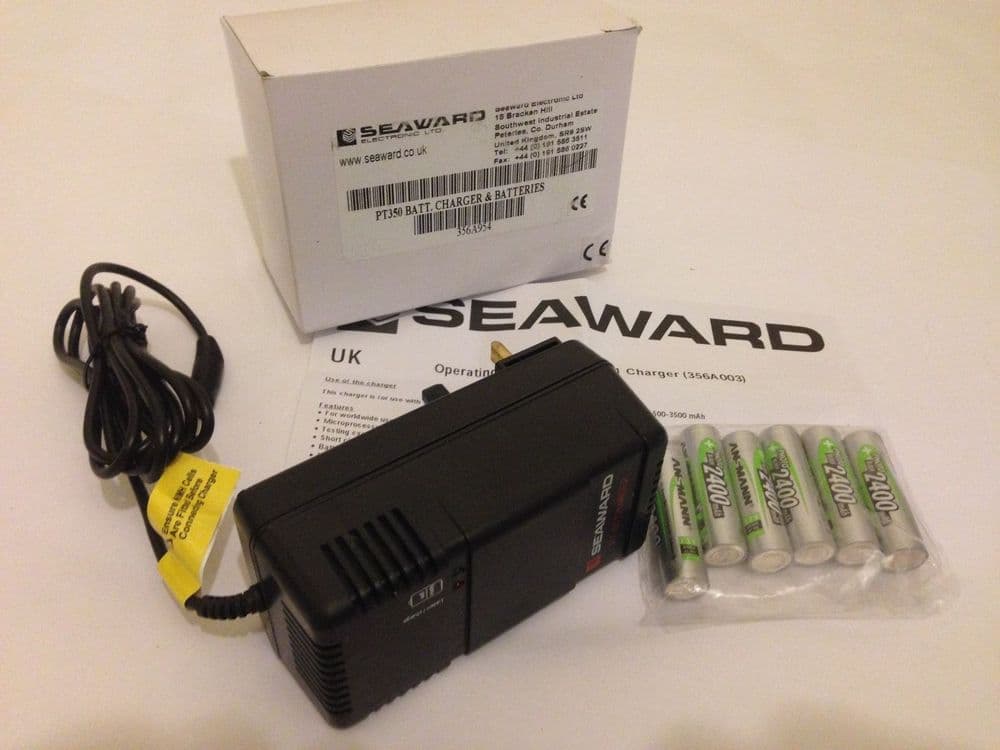 Genuine PT01 Charger & Batteries for Seaward Primetest 350 PAT Tester