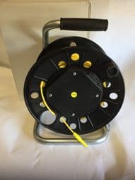 R2/Bonding Test Lead Extension Reel. Any Length, Any Colour. Metal Tubular Floorstanding Reel.