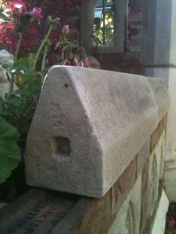 Garden folly / Building / Double weathered wall capping stones