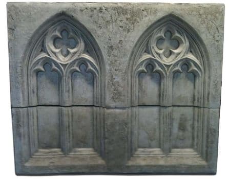 Garden folly double full Gothic wall panel