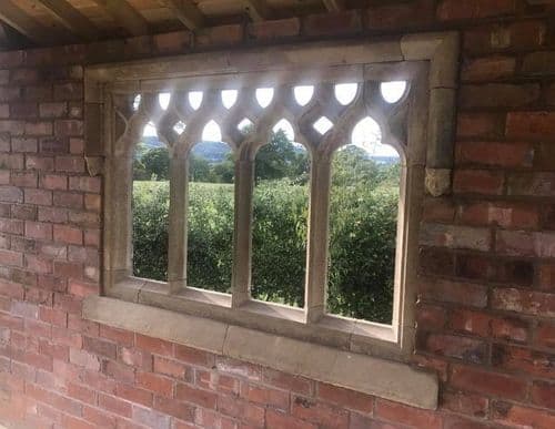 Garden folly four panel Gothic window Free delivery