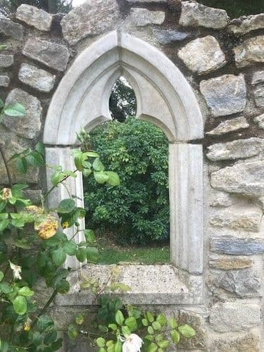 Garden folly Gothic arch Chapel window