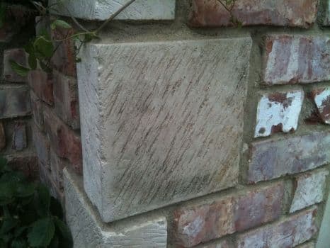 Garden folly wall corner stones
