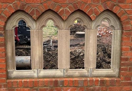 Gothic folly Abbey window four panel