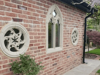 Round Gothic Ghost arch window 60 cm (Free delivery)