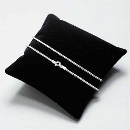 .925 Sterling silver box chain in various lengths,  14, 16, 18, 20 and 24 inches