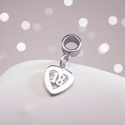 18 Charm Sterling Silver fits Pandora