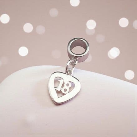 18 Charm Sterling Silver fits Pandora