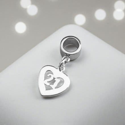 21 Charm Sterling Silver fits Pandora | Charming Engraving