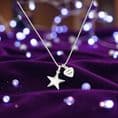 925 Sterling Silver Star Necklace with Engraving | Charming Engraving