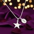 925 Sterling Silver Star Necklace with Engraving | Charming Engraving