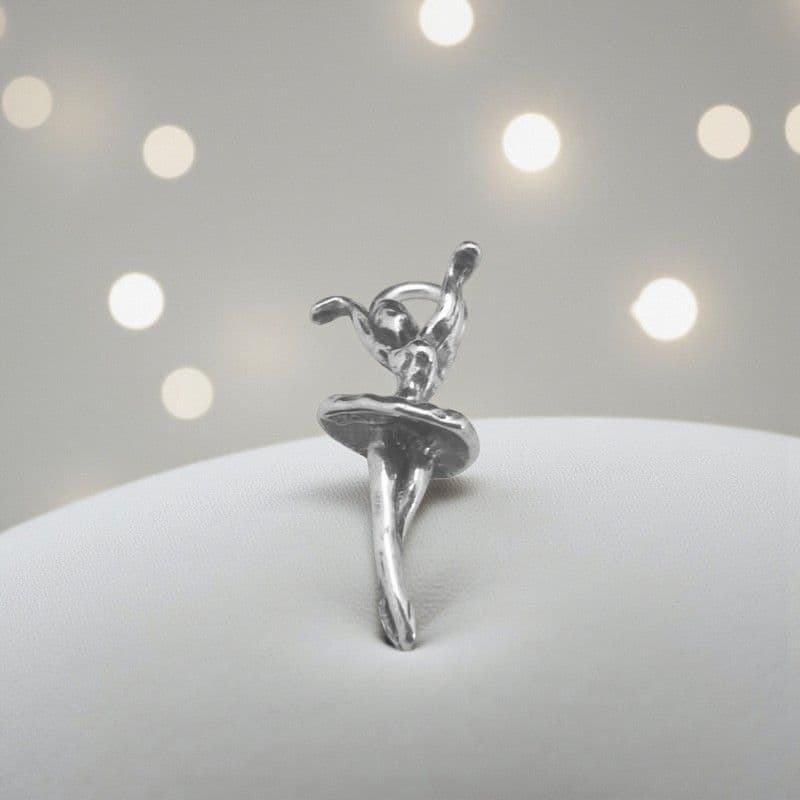 Ballerina Charm, Sterling silver | Charming Engraving