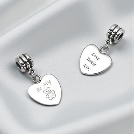 Be My Teddy Bear Charm with Engraving fits Pandora.