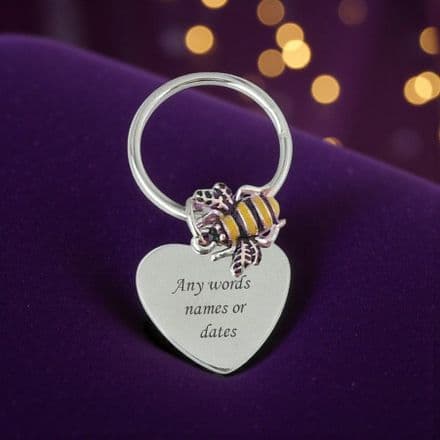 Bee Key Ring with Engraving